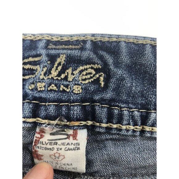 Silver Suki Surplus Women's 29x30 Blue Denim Jeans Bootcut Hemmed - Picture 3 of 8